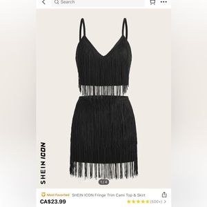Fringe Top and Skirt - US L